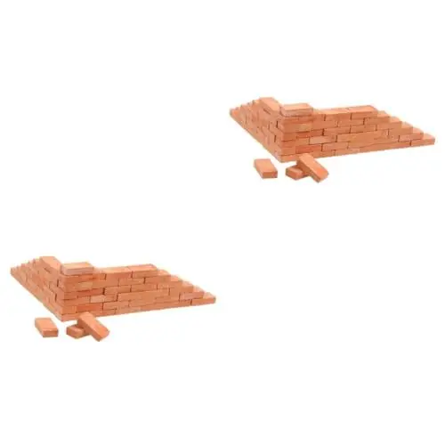 Produktbild: DRESSOOS 100 STK simulierter Ziegel Diorama-Basis Bausteine ​​Bauen büro Dekoration hochzeitsdekoration Anlage Mini Pflanzen Zubehör für Mikrolandschaften Mini Kleiner Ziegelstein Ton