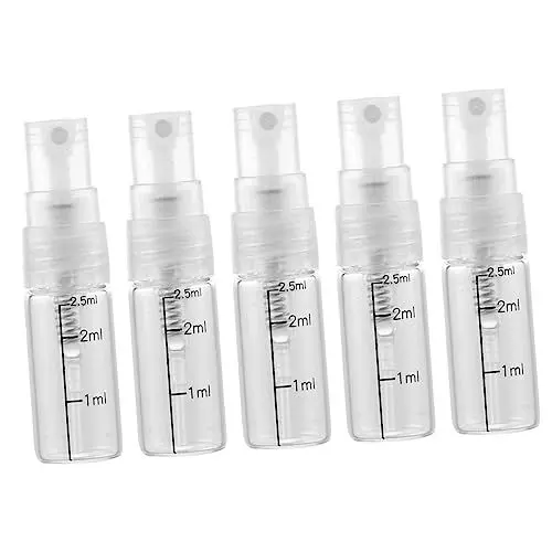 Produktbild: DRESSOOS 10er-Pack Sprühflaschen mit leere Parfümflaschen Verschluss 2 ml Glas Make-up-Spender für Reisen und Outdoor weiß