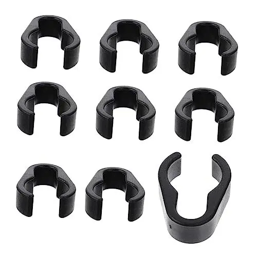 Produktbild: DRESSOOS 10 Stücke Mikrofon Kabelhalter Clips Langlebige und Flexible Selbstklebende Kabelklemmen für Studio Zubeh
