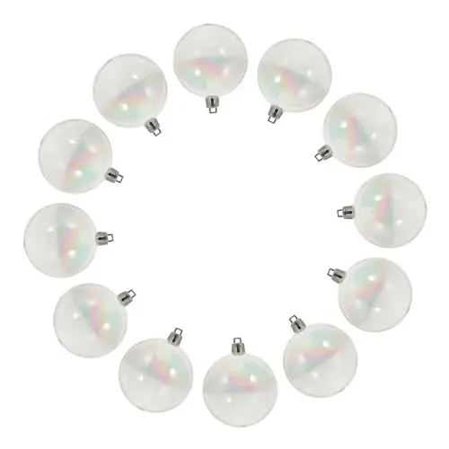 Produktbild: DRESSOOS 12 Stück Transparente Weihnachtskugeln Perlmuttfarbe Bunte Dekorationskugeln Aus Leicht Und Bruchsicher Ideal Zum Befüllen Und Für Stilvolle