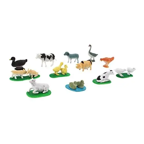 Produktbild: DRESSOOS 12st Simulierte Tiere Spielzeug Tortenfigur Miniaturtiere Pädagogische Figur Bauernhoftiere Figur Kuchendeckel Miniatur-stalltiere Tiere Tortenaufsatz Tiere Kuchendekor PVC