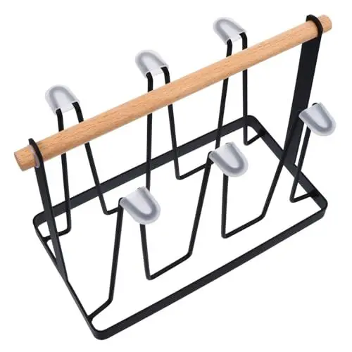 Produktbild: DRESSOOS Home Tisch Tassen Trockenständer Abtropfgestell Für Tassen Küchen Zubehör Schwarzes Platzsparendes Design Für Die Aufbewahrung Von Tassen