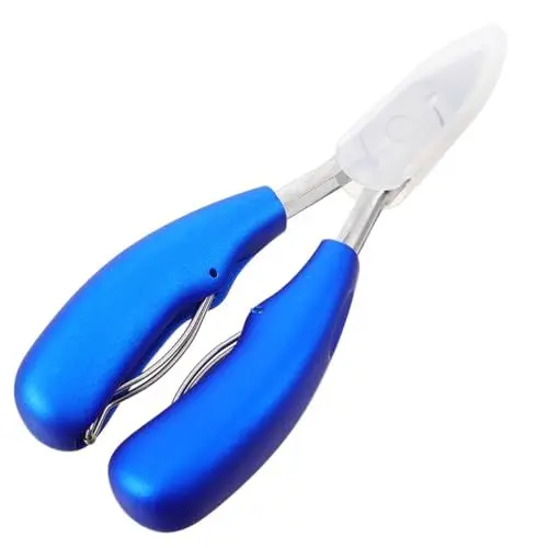 Produktbild: DRESSOOS 1Stk Haar Öl Grip Zehennagelknipser Zehennagelknipser nagelschere fussnägel fingernagelschere Zehennagelschneider Präzisions-Pediküre-Werkzeug Rostfreier Stahl Blue