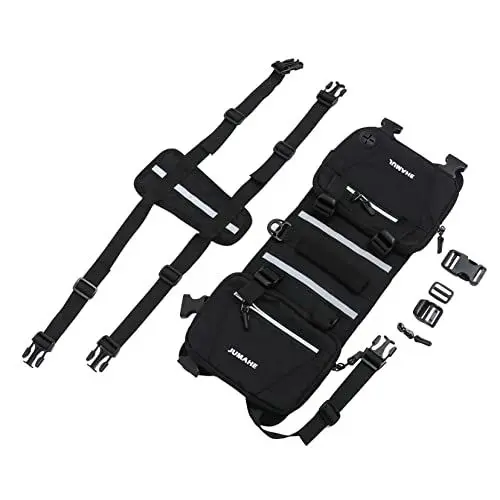 Produktbild: DRESSOOS 1Stk Rucksack Hunderucksäcke kleines hundegeschirr Hund satteltasche Pets Tasche pet Backpack hundekotbeutel Satteltasche für Hunde Hund verstellbare Tasche Oxford-Stoff Black