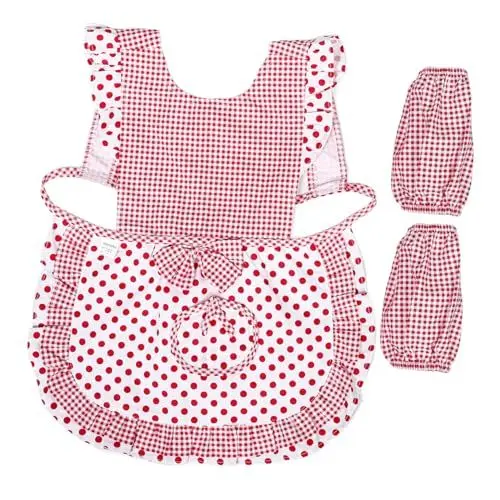 Produktbild: DRESSOOS Schürze Für Junge Mädchen Aus Baumwolle Mit Taschen Ärmellose Kochschürze Malschürze Für Kleinkinder Und Mädchen Arbeitslätzchen Zum Malen
