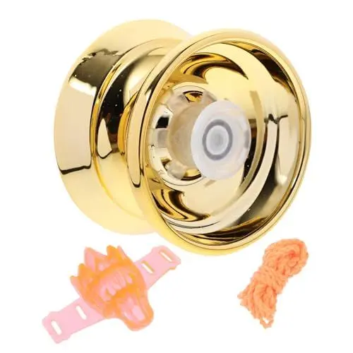 Produktbild: DRESSOOS 1 Satz Jo-Jo-Spielzeug aus Legierung kleine Lernspielzeug Outdoor-Spielzeug Spielzeug für Kinder kinderspielzeug Nicht reagierende Yoyo-Bälle professionell Jo-Jo-Ball Golden