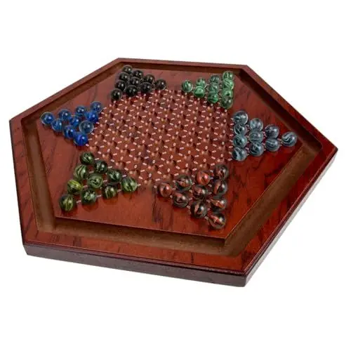 Produktbild: DRESSOOS 1 Satz Sechseckige Holzbretter Chinesisches Damespiel Pädagogisches Chinesisches Damespiel Holzbrettspiel Holzspielzeug Traditionelles Chinesisches Damespiel Desktop