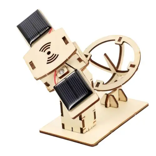 Produktbild: DRESSOOS 1 Set Wissenschaftliche Projekte Für Kinder Im Alter Von 8–12 Jahren Holz Satelliten Lernstütze DIY Holz Satellitenmodell Wissenschaftliches Künstliches Satellitenmodell