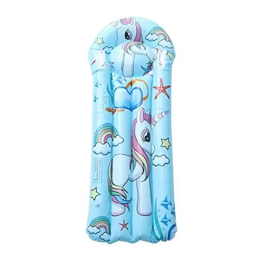 Produktbild: DRESSOOS 1 Stück PVC Einhorn Aufblasbare Schwimmer Strandspielzeug Aufblasbares Surfbrett PVC Material Surfbrett Aufblasbares Schwimmbad Verspieltes Surfbrett Einhorn Poolschwimmer