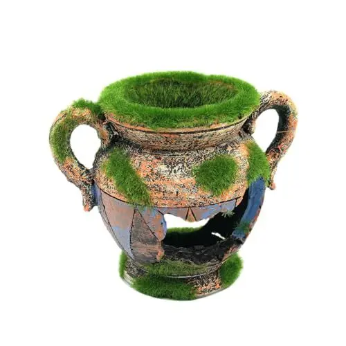 Produktbild: DRESSOOS Riesige Zerbrochene Vase Aquarium- Harz Und Beflockung Modische Aquarium-landschaftsgestaltung