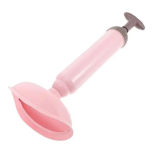 Produktbild: DRESSOOS 1stk Toilette Absaugen Toilettenentsperrer Bad Abflussreiniger Verstopfungsentferner Saugtoilettenkolben Toilettenreinigungskolben Toilettenreiniger Toilettenbecher Rosa Gummi