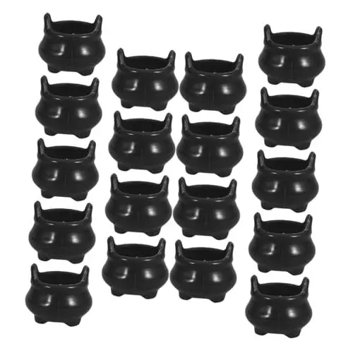 Produktbild: DRESSOOS 20stücke Halloween Mini Kessel Dekoration Miniatur Aus Robustem Für Halloween Deko Partys Und Festivals Langlebig Und Vielseitig Einsetzbar