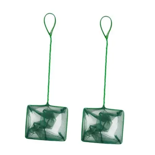 Produktbild: DRESSOOS 2St Fischtank Fischernetz Kinder fischernetz Angler ausrüstung Fischernetz für Anfänger Fischfangnetz für Kinder Fischfangwerkzeug Angelzubehör Fangmaschennetz Plastik Green