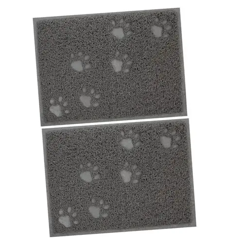 Produktbild: DRESSOOS 2stücke Pvc Katzenstreu Matte Rutschfeste Katzentoilette Unterlage Wasserdichte Und Pflegeleichte Katzenmatte Für Sauberkeit Und Komfort Für Große Katzen Und Kleine Hunde