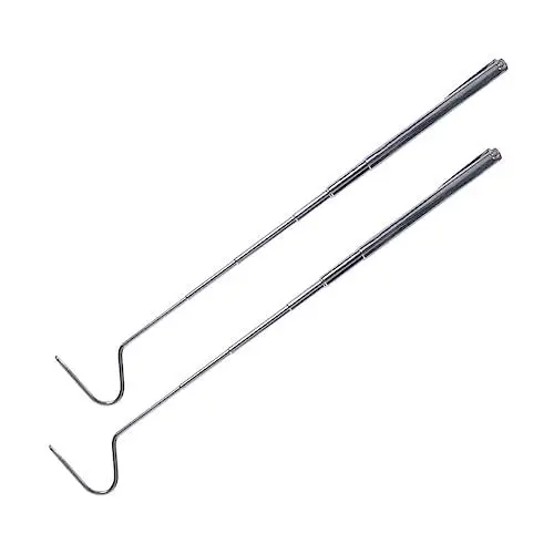 Produktbild: DRESSOOS 2 Stück Schlangenfanghaken Robuste Schlangenfänger Langlebige Und Praktische Fanghaken Für Reptilien 100 cm Länge Edelstahl Silber