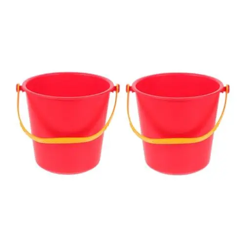 Produktbild: DRESSOOS 2st Spielen Sie Sandspielzeug Für Kinder Eiskübel Angeleimer Eimer Graben Industrieller Eimer Strandeimer Mini-sandeimer Sand Eimer Masse Eimer Spielen Sandwanne Rot Plastik