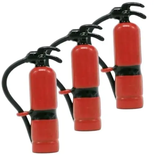 Produktbild: DRESSOOS 3St Feuerlöscher Spielzeug Ornament Modelle Spielzeuge Mini-Dinge Miniaturen Mini-Hausschmuck Puppenhaus Anhänger Flammensperre schmücken Ob11 Kleines Legierung