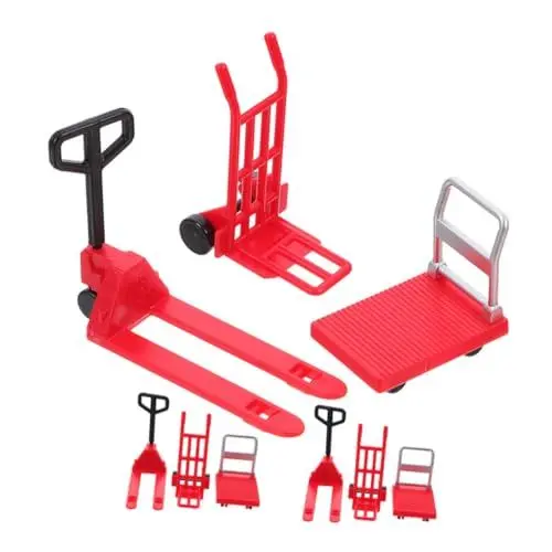 Produktbild: DRESSOOS 3 Sätze Miniaturmodell Spielzeugauto Spielzeuggabelstapler Mini Bauspielzeug Konstruktionsspielzeugset Gabelstapler Spielzeugautos Werkzeugauto Kleines Cartoon Kunststoff
