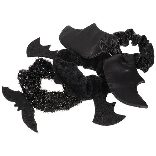 Produktbild: DRESSOOS 3st Halloween-haargummi Fledermaus Haarbänder Haargummis Für Mädchen Spinnen-haargummis Halloween-haarseil Haargummis Für Den Urlaub Haarschmuck Haarnadel Fräulein Stoff Elastisch