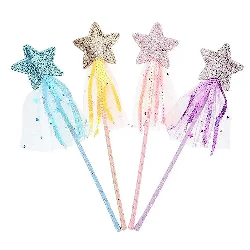 Produktbild: DRESSOOS Spielzeugset Für Mädchen 4-teilig Feenstäbe Hand-Auge-koordinationsspielzeug Ideal Für Geburtstage Halloween Und Besondere Anlässe