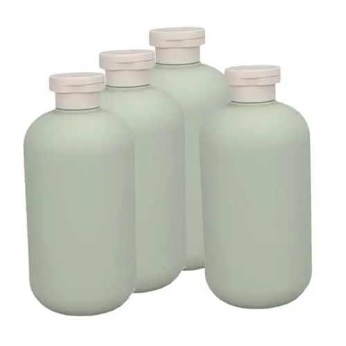 Produktbild: DRESSOOS Shampoo Reiseflasche 4 Reiseflaschen Toilettenartikel Nachfüllbare Kosmetikbehälter Handseifenflasche Leere Nachfüllbare Flaschen Duschflaschenverschluss Flüssigkeit Wiederverwendbar