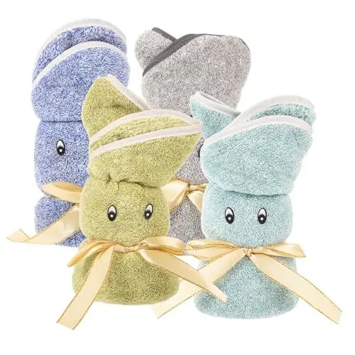 Produktbild: DRESSOOS 4 Stück reinigende Gesichtstücher Make-up-Handtücher, Gesichtswaschlappen kinderhandtücher kinder handtuch Waschlappen zum Waschen des Gesichts Abschminktücher für das Gesicht