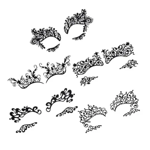 Produktbild: DRESSOOS 5 Paar Temporäre Augentattoos Spitzen-eyeliner-aufkleber Für Halloween Cosplay Zufälliger Stil