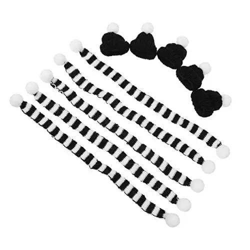 Produktbild: DRESSOOS 5 Sätze Weihnachtsminimütze Miniatur-weihnachtshüte Alkohol Flaschenlichter Mit Korken Partybeleuchtung Im Freien Flaschenverschluss Usb-lichterkette Mini-weihnachtsmütze Baum Garn