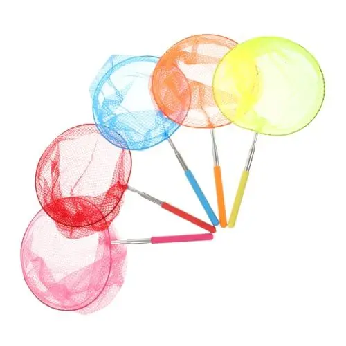 Produktbild: DRESSOOS Edelstahl Fischernetze Für Kinder Erweiterbar 5 Stücke Teleskop Schmetterling Fangen