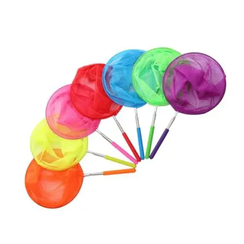 Produktbild: DRESSOOS 6 Stück Netzspielzeug Fischnetze Fischernetz Teleskop Schmetterlingsnetz Kinderspielset Fangnetz Vogelnetz Außenspielzeug Fangnetz Fangnetz Einziehbares Netz