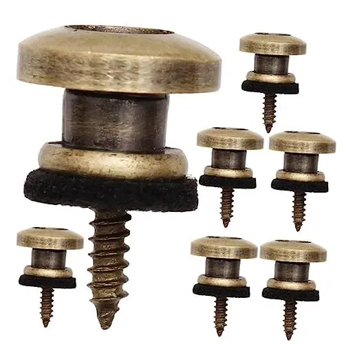 Produktbild: DRESSOOS 6st Knopf Für Gitarrengurt Gürtel Gitarrenaufhänger Für Die Wand Verriegelung Bass Gestell Kabel Deckelverschlussband Gitarrenbausatz Draht Stift Haken Sperren Schlösser Nuss Eisen