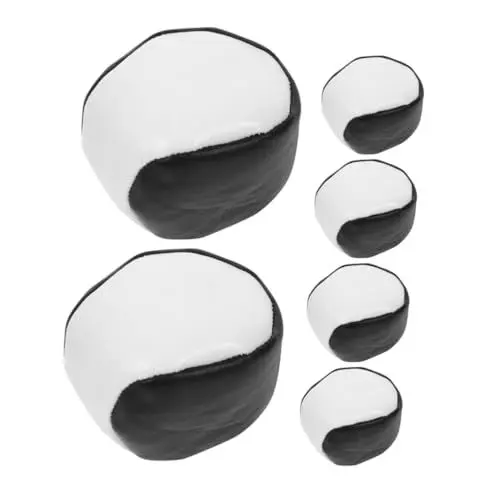 Produktbild: DRESSOOS 6st Sandsäcke Für Kinder Bohnensäckchen Werfen Wurfspiel Sitzsack Werfen Spiel Sitzsack Mädchen Sandsack Bohnen Säcke Spiel Im Freien Spiel-Requisiten Spielzeug PVC Black