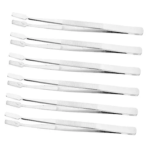 Produktbild: DRESSOOS 6-teiliges Pinzetten-set Mit Zangen Pinzetten Mit Flacher Spitze Für Briefmarkensammeln