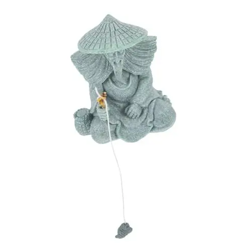 Produktbild: DRESSOOS Aquarium Dekorationen Fischer Statue Miniatur Fischer Figurine Sand Stein Für Landschaft