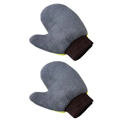 Produktbild: DRESSOOS 2er-Pack Autowaschhandschuhe Praktischer Autowaschhandschuh Waschhandschuhe Für Die Autopflege Reinigungshandschuh Aus Fleecematerial Keine Fussel