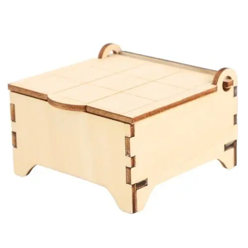 Produktbild: DRESSOOS Dreifaches Toe Lernspiel Spielzeug Lernspielzeug Für Kinder Spieltisch Tischspiele Strategie-brettspiel Puzzle-Boxen Brettspiele Puzzlespiel Für Kinder Spiel Im Freien Holz