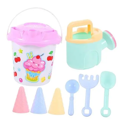 Produktbild: DRESSOOS EIS-Strand-Eimer Kinder Tylonal Sandeimer Und Schaufel Für Kinder Kinderspielzeug Sandeimer Spielzeug Sandkastenspielzeug Für Den Strand Strandspielzeug Für Kleinkinder Plastik
