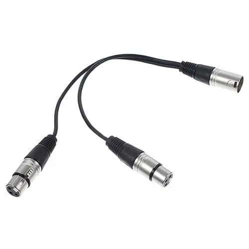 Produktbild: DRESSOOS Elektrisches XLR Splitterkabel Für Audio 1 XLR Stecker Auf 2 XLR Buchsen Hochwertiges Stereo Audiokabel Ideal Für Professionelle Anwendungen Und Heimstudio 15 änge