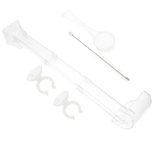 Produktbild: DRESSOOS Fish Food Feeder Tube Für Aquarien Transparente Futterröhre Für Garnelen Und Fische Effektive Futterschale Reduzierung Von Futterabfall Und Abnehmbare Konstruktion Wh