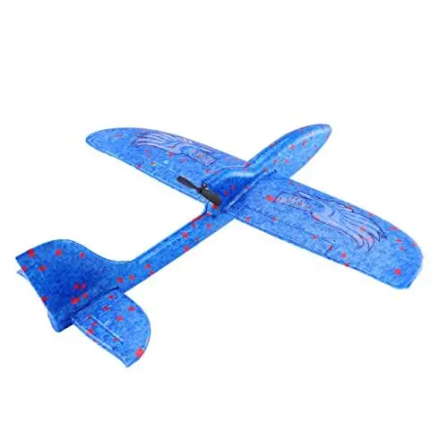 Produktbild: DRESSOOS Fliegendes Spielzeug Fliegendes Flugzeug Spielzeug Modellflugzeug Aus Schaumstoff Spielzeug Für Kinder Gleitflugzeuge Aus Schaumstoff Für Den Garten Handwurfspielzeug Blue