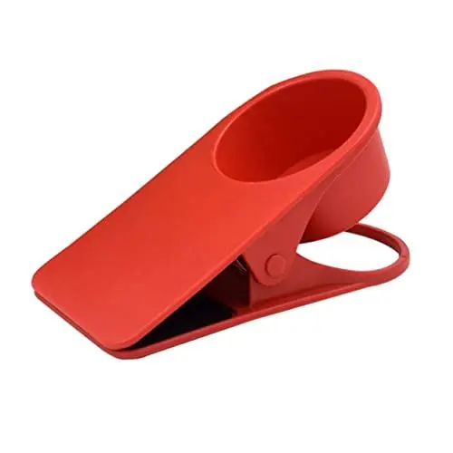 Produktbild: DRESSOOS Getränkehalter-schreibtischständer Schreibtisch-seitenhalter-Clip Mit Klemme Für Kaffeebecher Aus Rotem Abs-Material