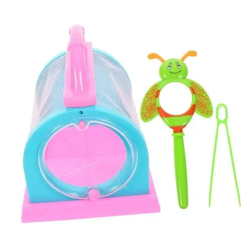 Produktbild: DRESSOOS Fliegengitter Für Schmetterlingszucht 3 Teiliges Handheld Insekten Beobachtungsset Mit Tragetasche Netz Insektenkäfig Lupe Und Pinzette Für Ideal Für Outdoor Abenteuer Und Naturerkundungen
