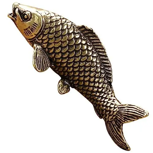 Produktbild: DRESSOOS Metallornament Schreibtisch- Feng Shui Fisch-dekorationen Karpfen-fisch-ornamente Für Wohnzimmer