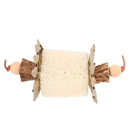 Produktbild: DRESSOOS Vogel Papagei Spielzeug Papagei Kauspielzeug Luffa Schwamm Palmblätter Vogel Molar Spielzeug Vogelkäfig für Papageien