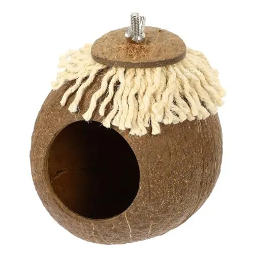 Produktbild: DRESSOOS Kokosnussschalen-vogelnest Liner Verschachtelung Hamsterkäfig Gartenumrandung Käfige Ratte Frettchenkäfig Vogelkäfig Coco Vogelhütte Critter-Nation-käfig Reinigungsmittel Nido