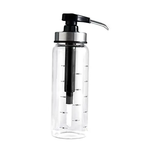 Produktbild: DRESSOOS Edelstahl-glas-versiegelungsflasche Mit Skalenmarkierungen 300 Ml Honigspender Auslaufsicher Marmeladenbehälter Für Die Küche