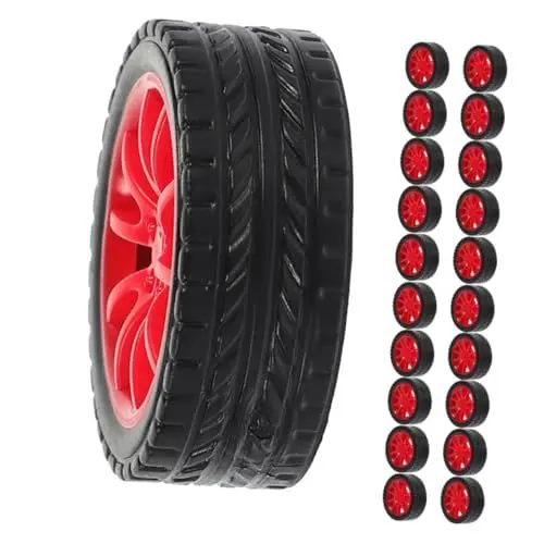 Produktbild: DRESSOOS Pädagogische Spielzeugautoräder 30 Mm Spielzeugautoreifen 2 Mm Achse Ersatzteile Für Kinderbastelspielzeug