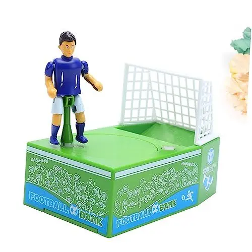 Produktbild: DRESSOOS Piggy Bank Fußball Sparbüchse Fußballtor Rahmen Sparschwein Fußballfeld Sparschwein Einzigartige Münzbank Sportliches Sparschwein Geld Bank Figurine Fußballbank Münze Kind Währung