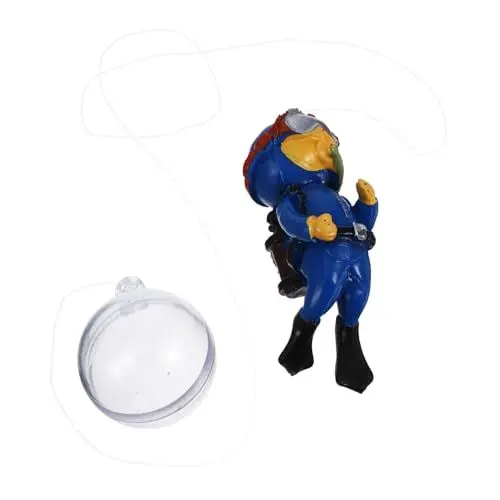 Produktbild: DRESSOOS Schwimmende Taucher-Aquarium-Dekoration Robustes PVC Realistische Taucher-Szene Für Das Aquarium