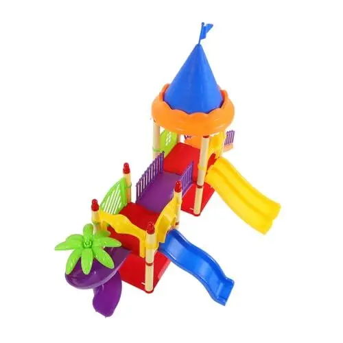 Produktbild: DRESSOOS Spielplatz Spielzeug Miniatur Spielplatz Modell Mini Puppe Zubehör Mini Puppenhaus Möbel Mini Spielplatz Miniaturen Puppenhaus Miniatur Fall Puppenhäuser Kunststoff
